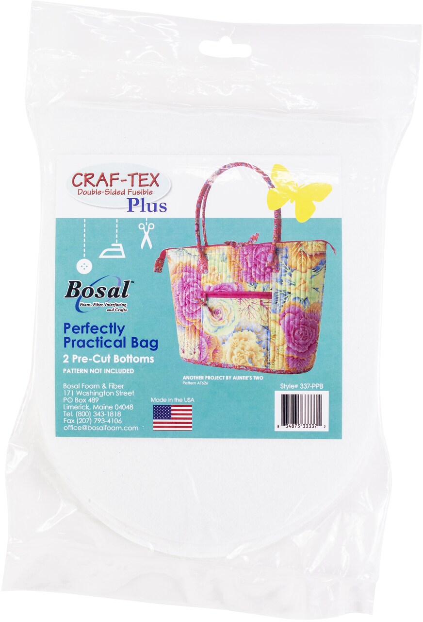 Bosal Craf-Tex Plus Double Sided Fusible Stabilizer-2 Pre-Cut Bottoms